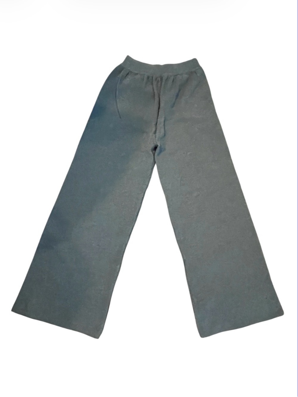 Wide-Leg Knit Pants - Charcoal